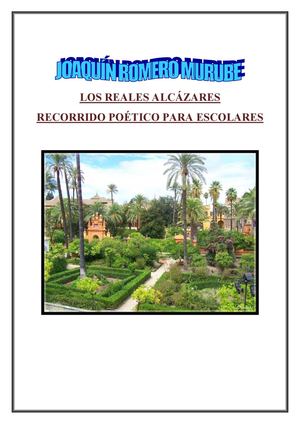 RECORRIDO POÉTICO PARA ESCOLARES PORLOS REALES ALCÁZARES