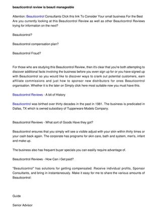  Is Beauti Controllable