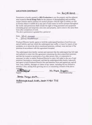 Location contract park