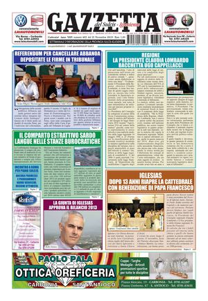 Gazzetta del Sulcis Iglesiente N° 652 del 21 Novembre 2013 