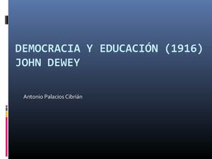 Democracia y educacion
