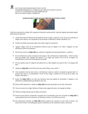 25 IDEAS PARA UTILIZAR LOS CÓDIGOS QR EN EDUCACIÓN