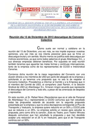 Nota Informativa Sección Sindical Uso-Atlantisegur