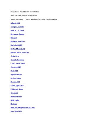 Awesome site to watch your latest tv shows