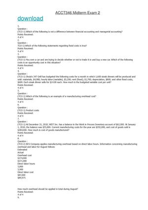 ACCT346 Midterm Exam 2