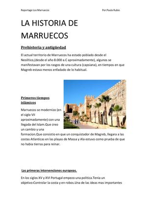 Reportaje sobre Marruecos, por Paula