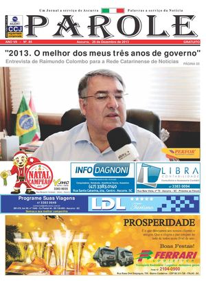 Jornal Parole - Edição 85 Especial Ano Novo