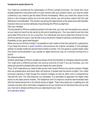  inexpensive price iPhone 4  Benefits of purchasing an refurbished iPhone 3gs