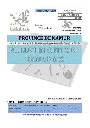 Bulletin officiel du CPN - Octobre et novembre 2013