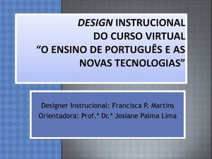 O Ensino de Português e as Novas Tecnologias