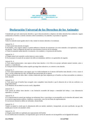 DERECHOS DE LOS ANIMALES