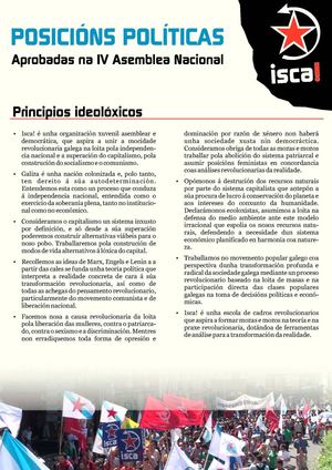 Isca! - Posicións políticas