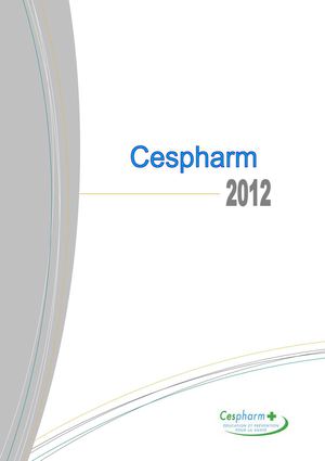 Cespharm - Rapport d'activité 2012
