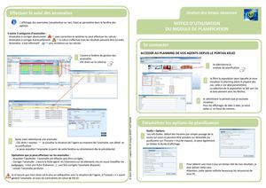 KELIO - Noticie d'utilisation du module de planification
