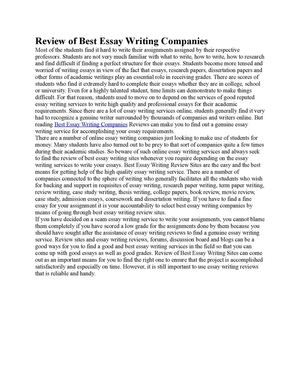 Review of Best Essay Writing Companies