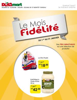 Le Mois Fidélité DELIMART - Janvier 2014