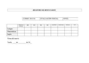 REGISTRO DE RESULTADOS