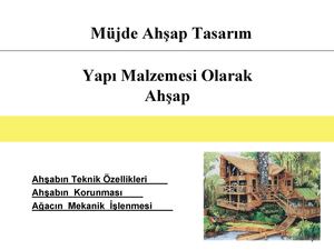 Yapi malzemesi ahsap