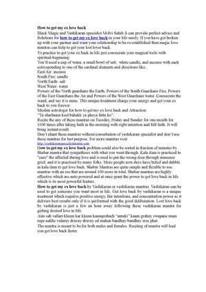 How to get my ex love back