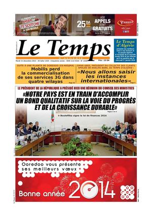 Le Temps d'Algérie Edtion du Mardi 31 Décembre 2013