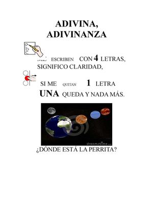 ADIVINA, ADIVINANZA