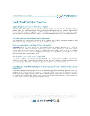 Americord Cord Blood Collection Process
