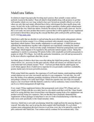 MaleExtra Tablets
