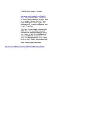 Plugin Creation Blueprint Reviews