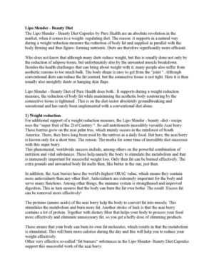 Lipo Slender Weight Loss Supplement