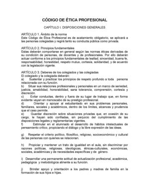 codigo etica prof.