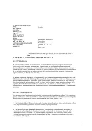 plan curreicular 9 año