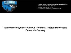 Torino Motorcycles – One Of The Most Trusted Motorcycle Dealers In Sydney