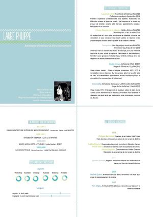 Cv Laure Philippe, Architecte d'intérieur