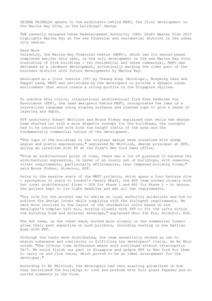 The inspiration of MBFC Marina Bay Financial Centre