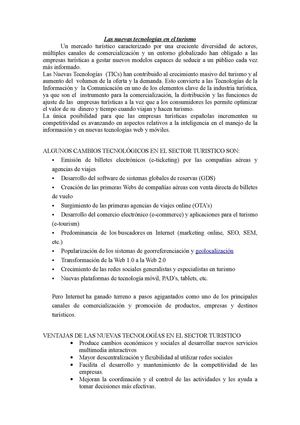 NUEVAS TECNOLOGIAS EN EL TURISMO
