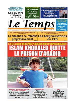 Le Temps d'Algérie Edtion du Samedi 4 Janvier 2014