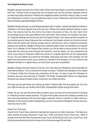 Thailand's Hottest Airline -  Bangkok Airways