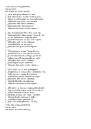 lletra canço els sentits