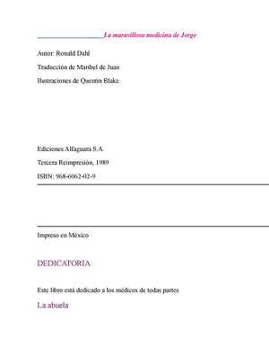 la maravillosa medicina de jorge