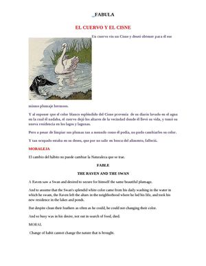 EL CUERVO Y EL CISNE