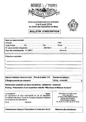 Fiche d inscription de 5 et 6 avril 2014 : pour impression