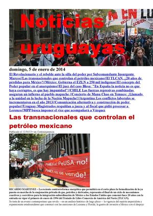 Noticias Uruguayas domingo 5 de enero del 2014