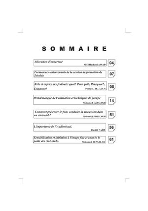 INITIATION ET FORMATION D'ANIMATEURS DE CINÉ-CLUB