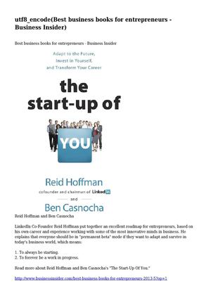 Best business books for entrepreneurs - Business Insider