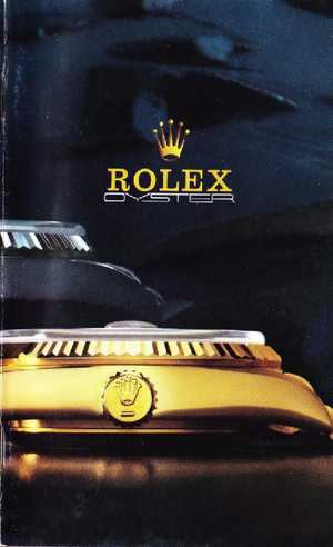 rolex oyster catalogue 1986 english