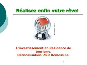 attention arnaque!!!  les résidences de tourisme défiscalisation ZRR!!!!