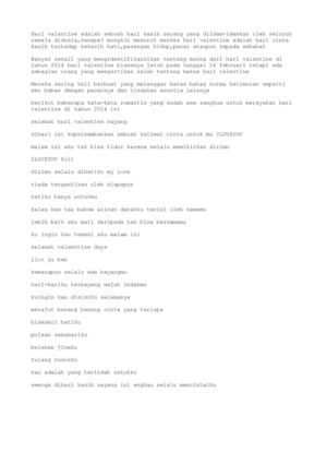 kata-kata romantis hari valentine 2014