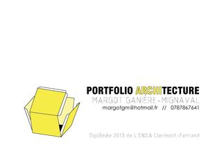 PORTFOLIO ARCHITECTURE MARGOT GANIERE-MIGNAVAL