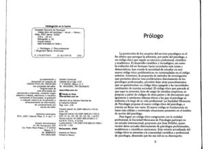 Código Ético del Psicólogo