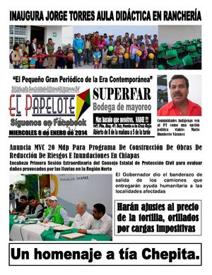 El Papelote - NOTICIAS- 8 de enero del 2014